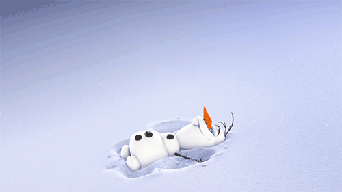 Olaf Making Snow Angels [love snow gif]